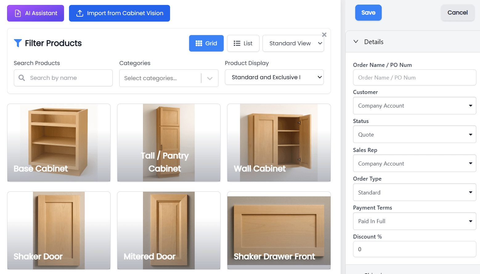 TimberCloud Storefront — Product Catalog