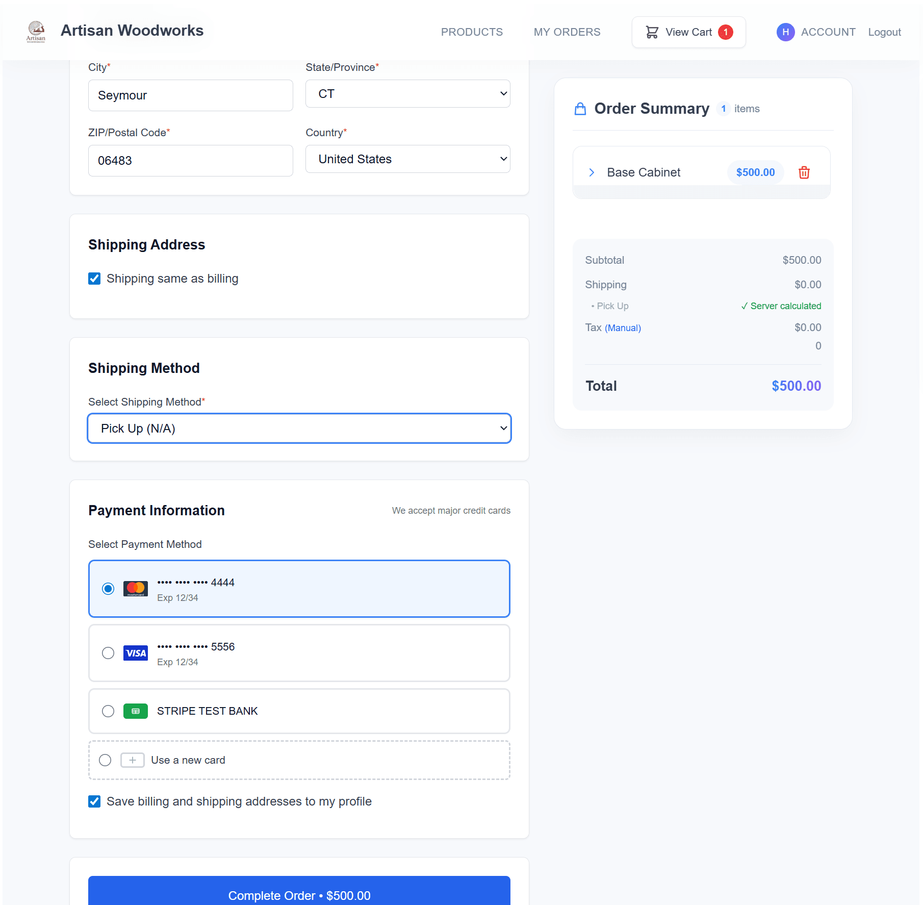 TimberCloud Storefront — Product Catalog