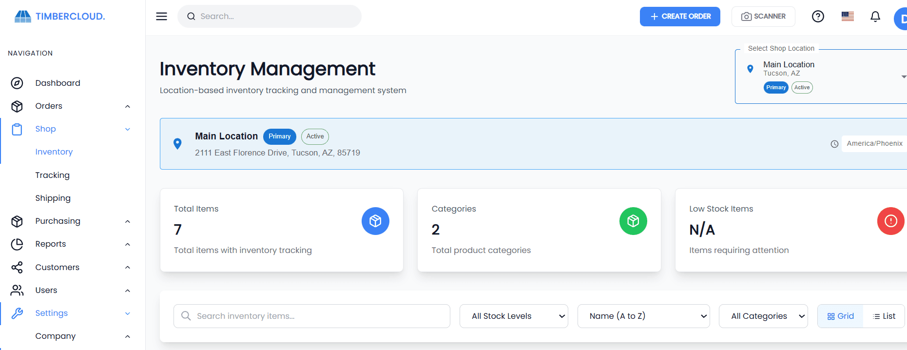 TimberCloud Storefront — Product Catalog