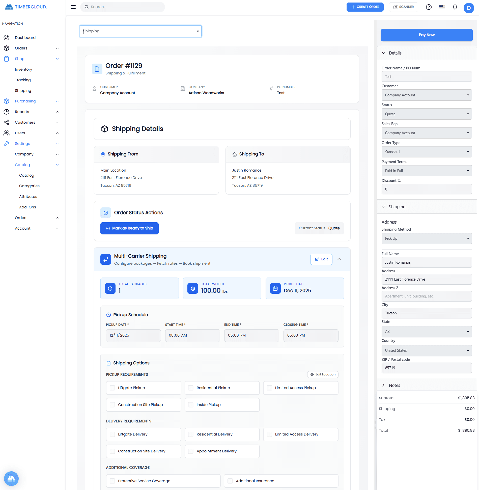 TimberCloud Storefront — Product Catalog