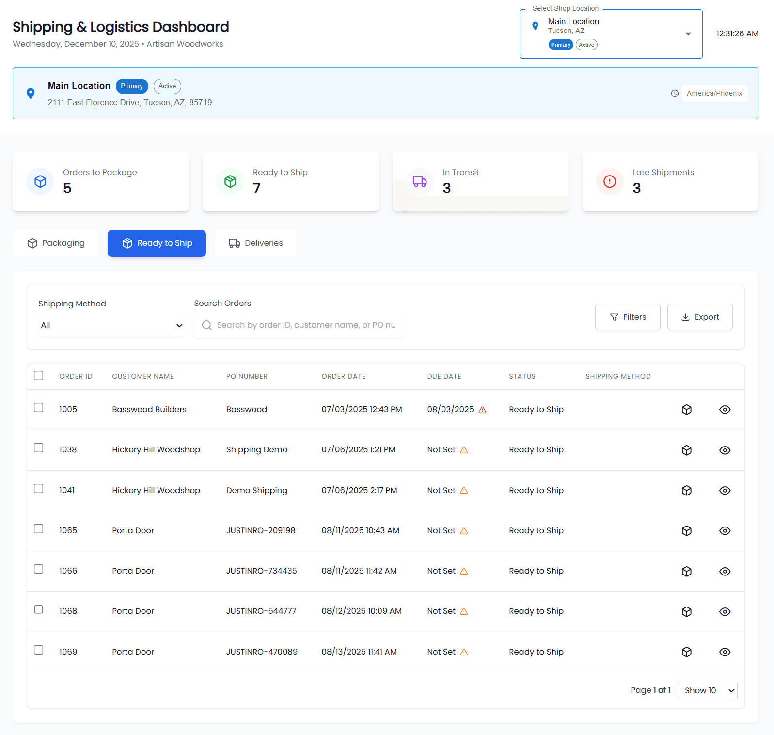 TimberCloud Storefront — Product Catalog