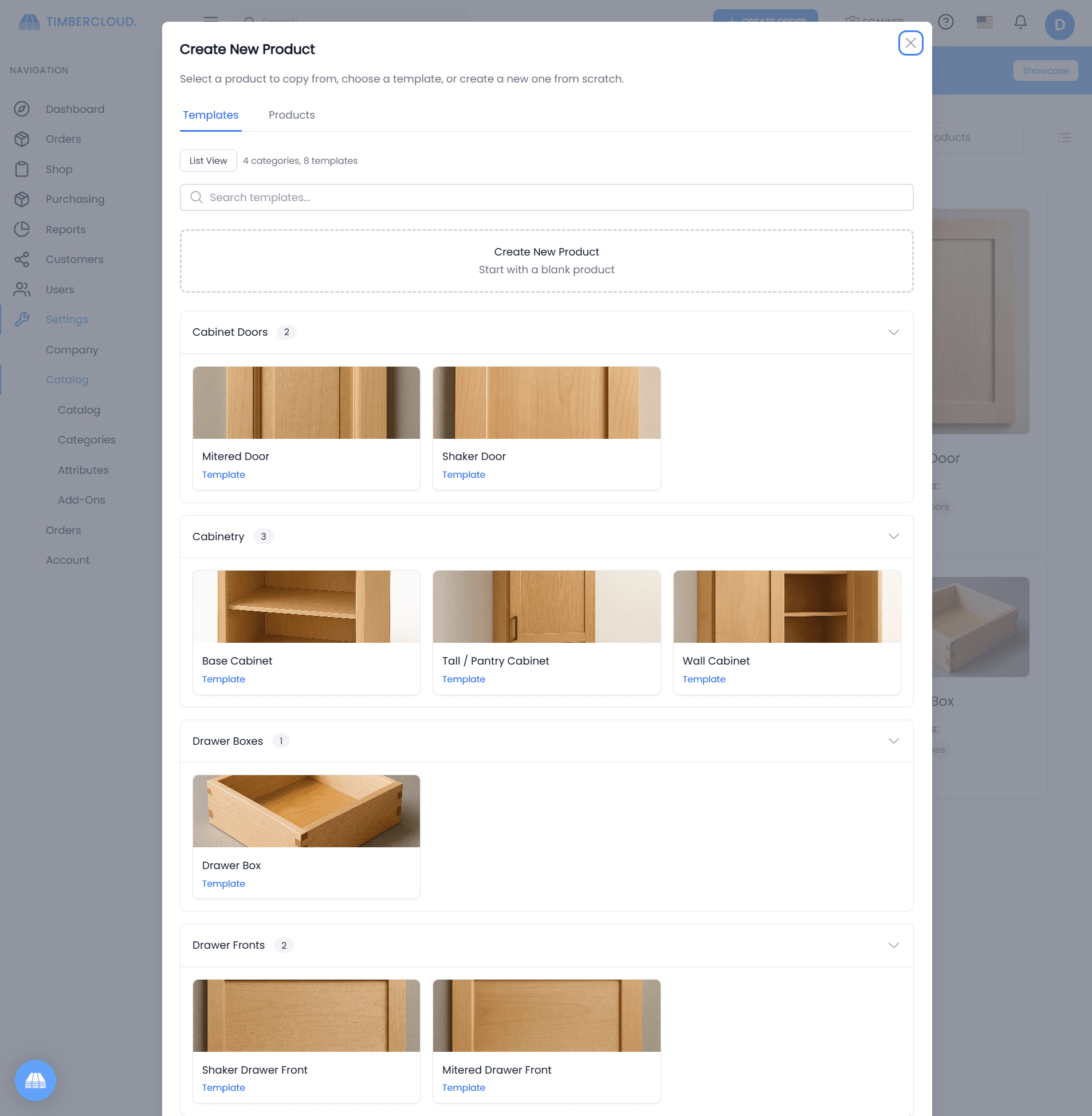 TimberCloud Storefront — Product Catalog